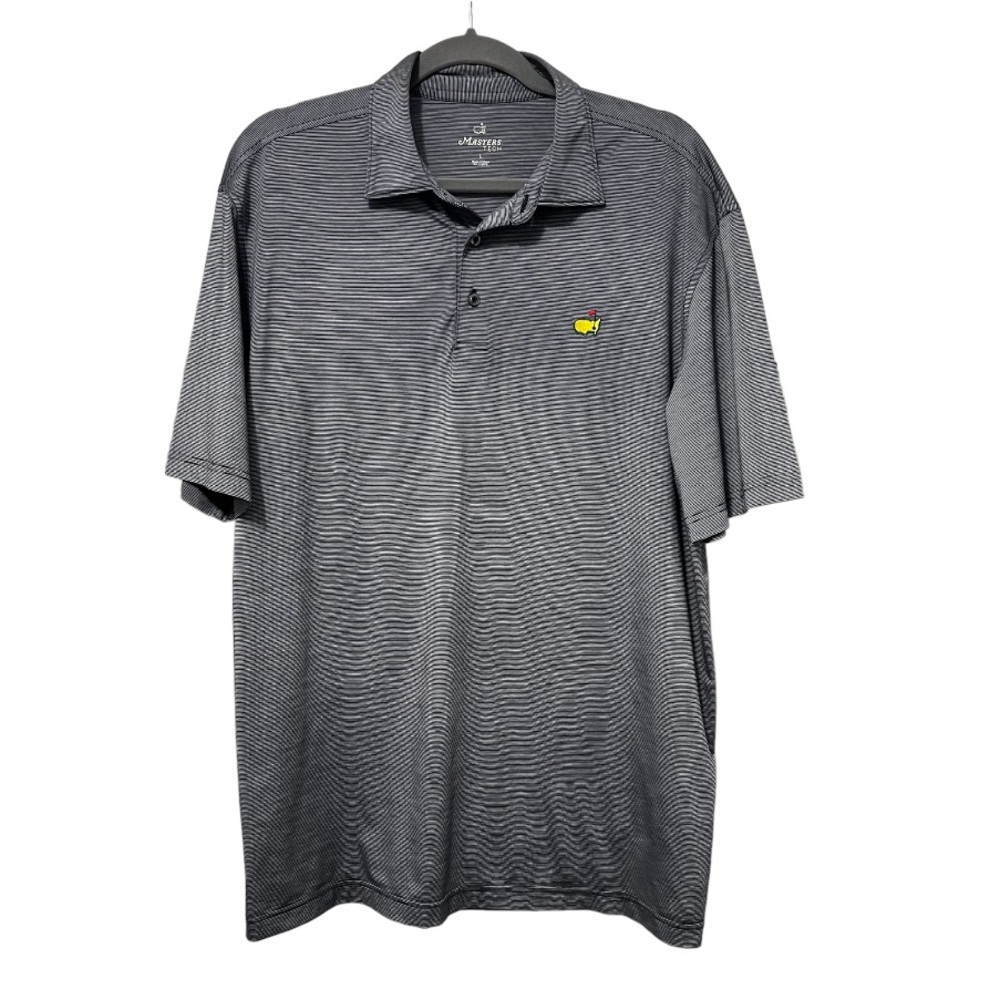 Men's Masters Tech Striped Polo Shirt Size Large